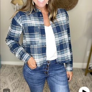 Cropped Plaid Flannel